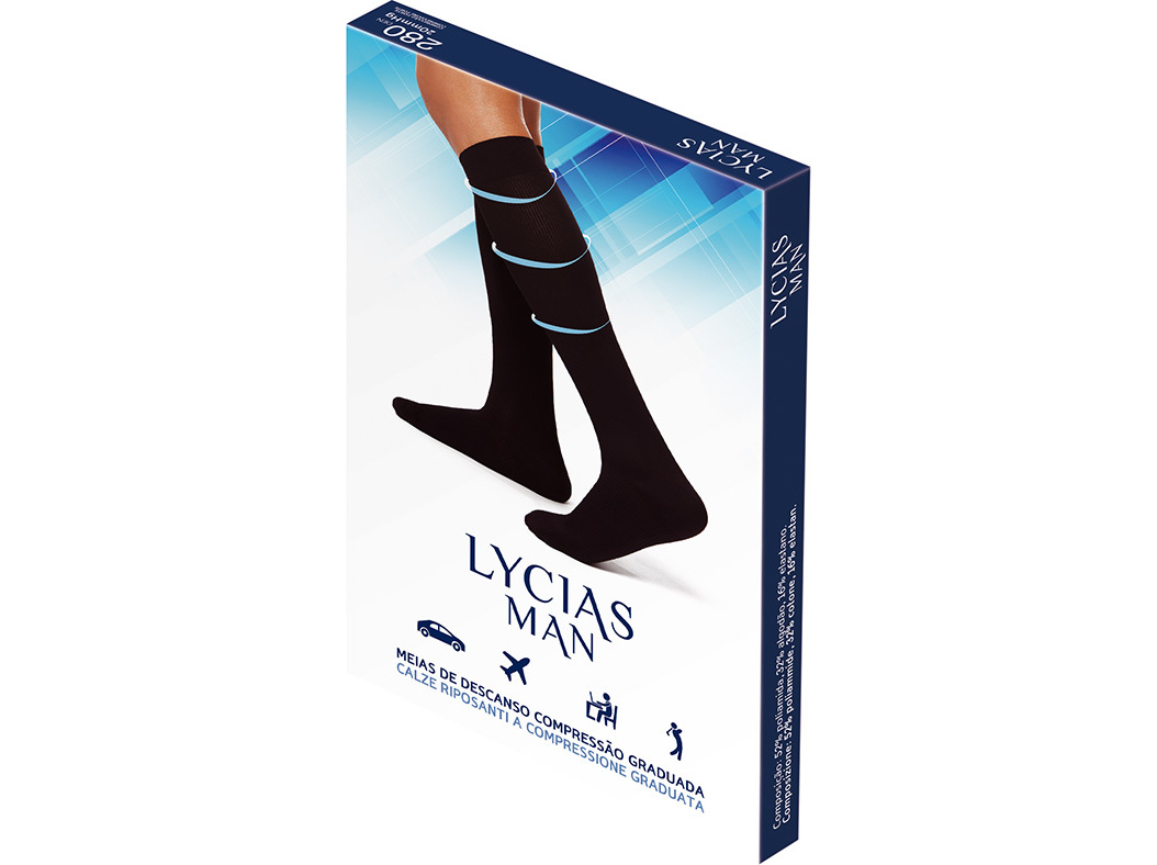 Meias lycias man azul t3