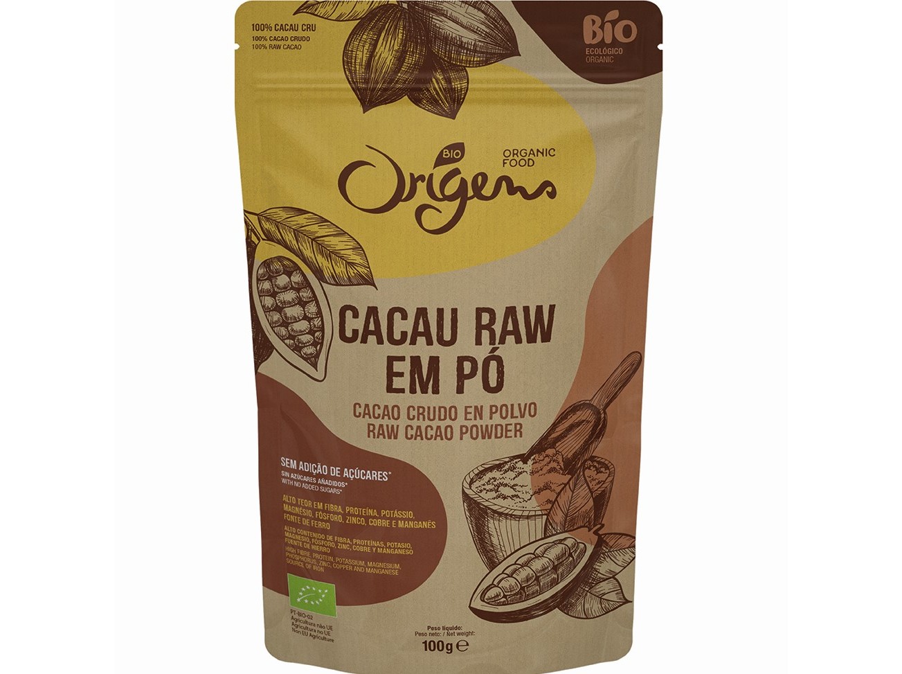 Cacau origens em pó bio 100g