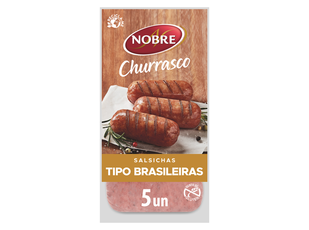 Salsichas de churrasco nobre tipo brasileira 200g