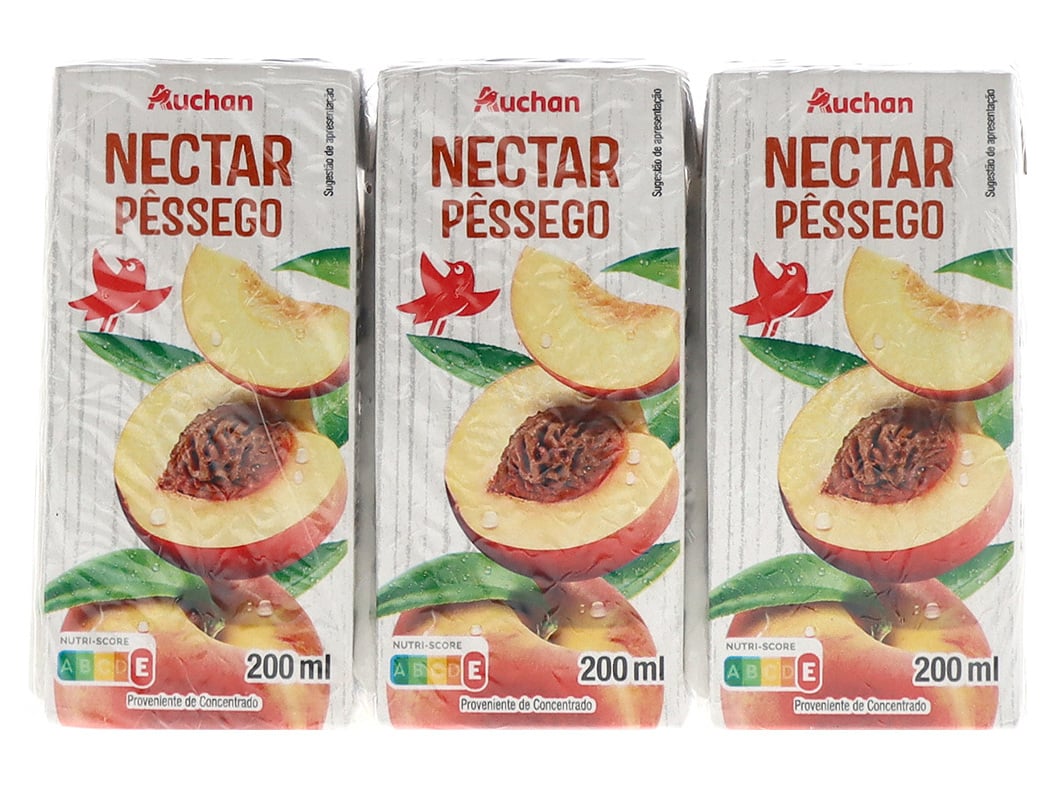 Néctar Auchan Pêssego 3x200ml Auchan