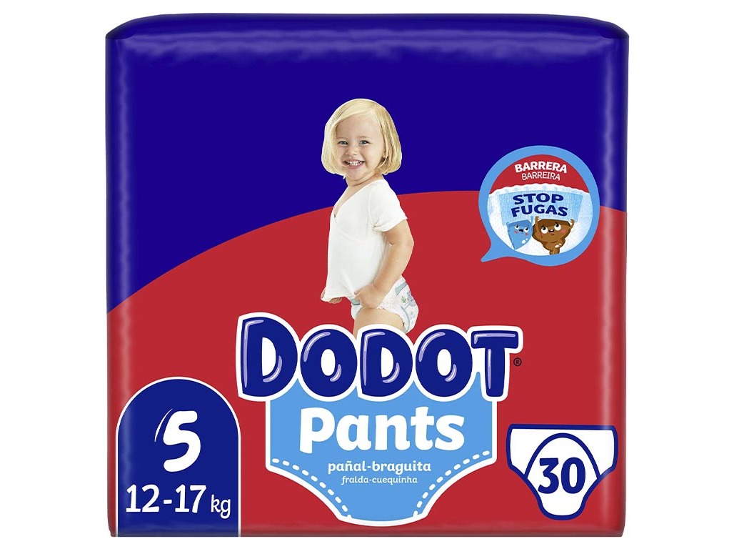 Fraldas cueca pants dodot t5 12-17kg 30 un