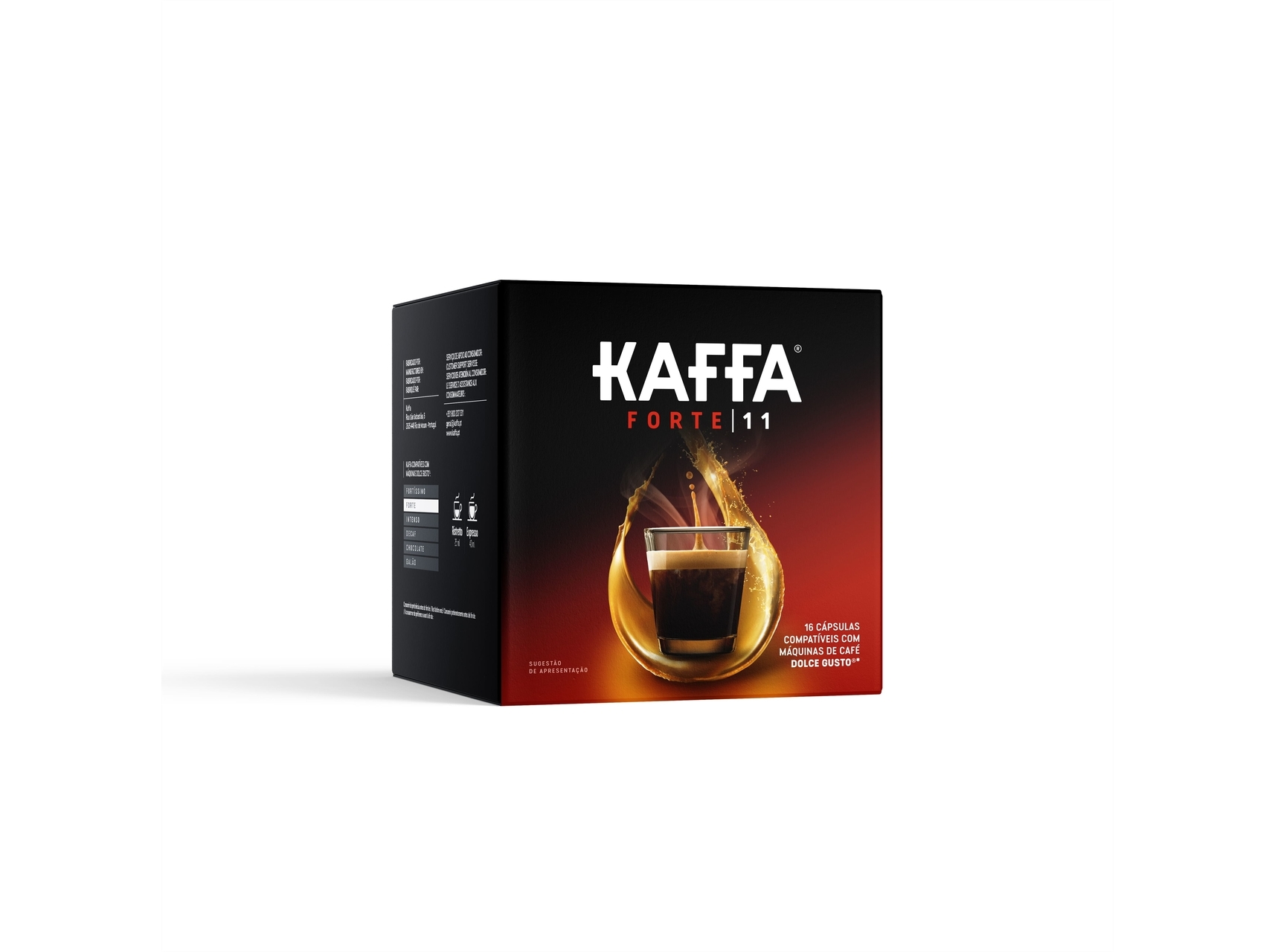 Cápsulas kaffa café compatível dolce gusto castanho 16un