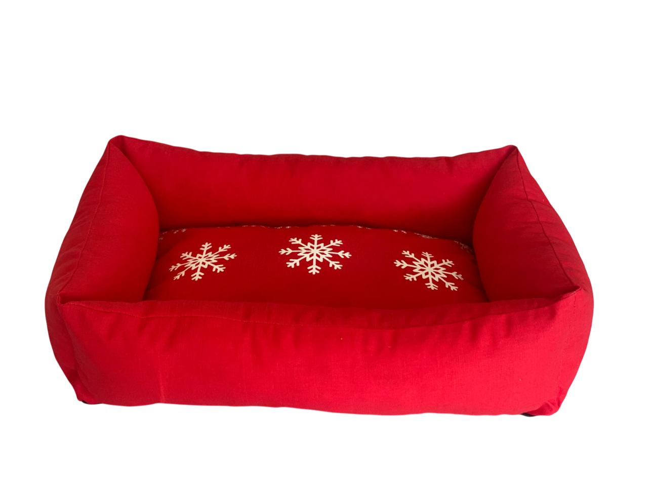 Cama Para Cão Mmpet Vermelha Com Flocos 50x35cm