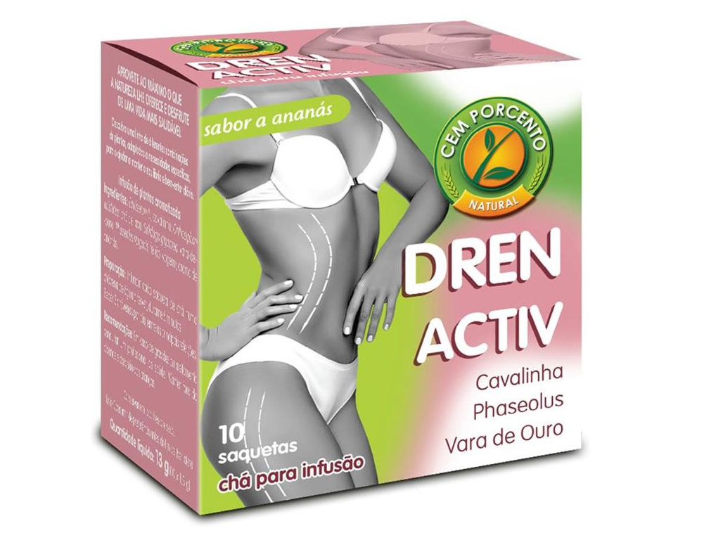 Chá cem porcento derenactiv infusão 10 saquetas