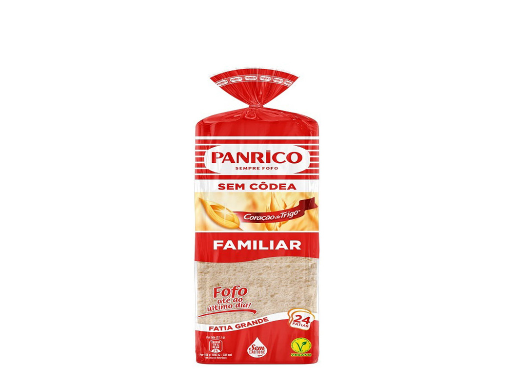 Pão panrico de forma sem côdea familiar 650g