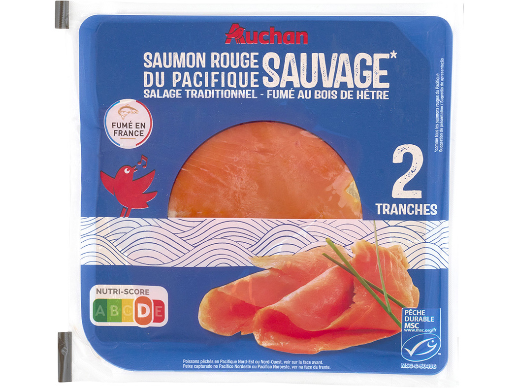 Salmão Vermelho Selvagem Fumado Msc Auchan 60 G Auchan