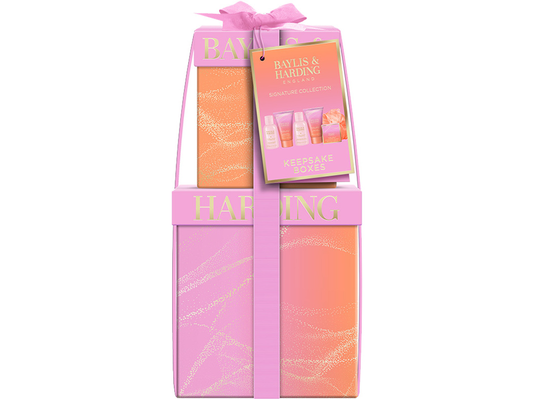 Conj Corpo Baylis & Harding Lux Peach Stack 2x300ml