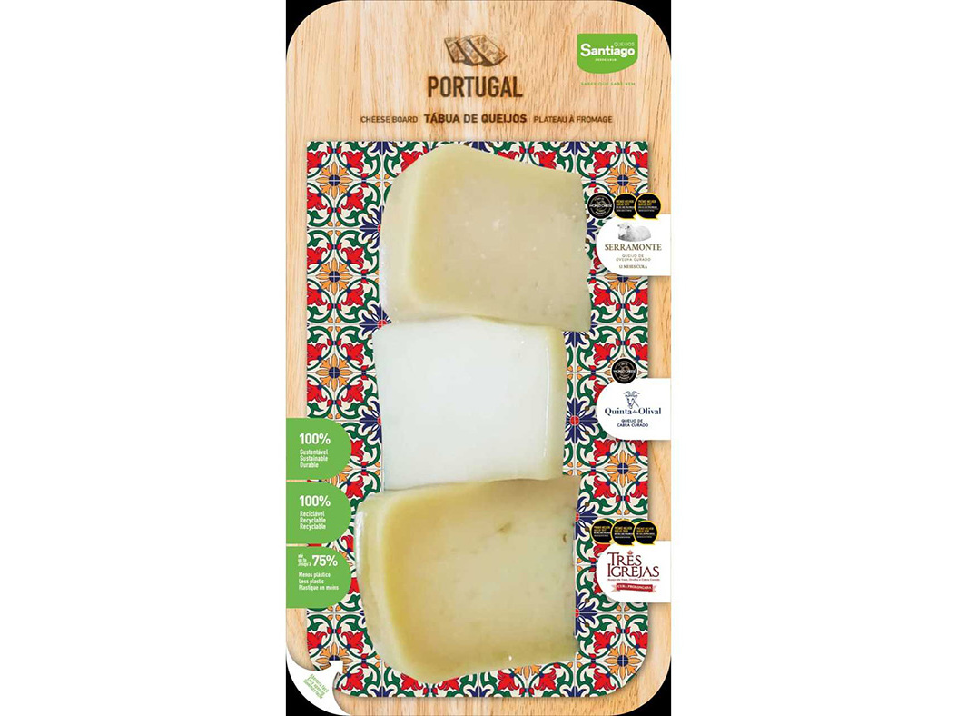 Tabua de queijos santiago seleção cunhas 250g