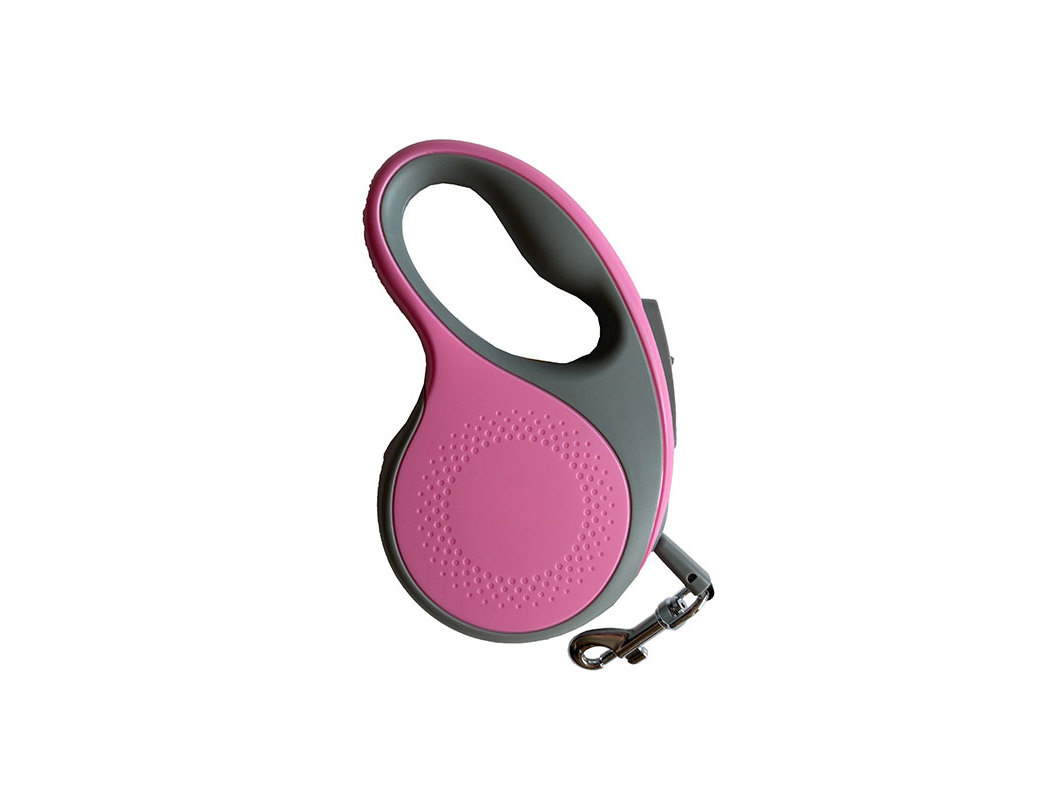 Trela retrátil auchan rosa 3m