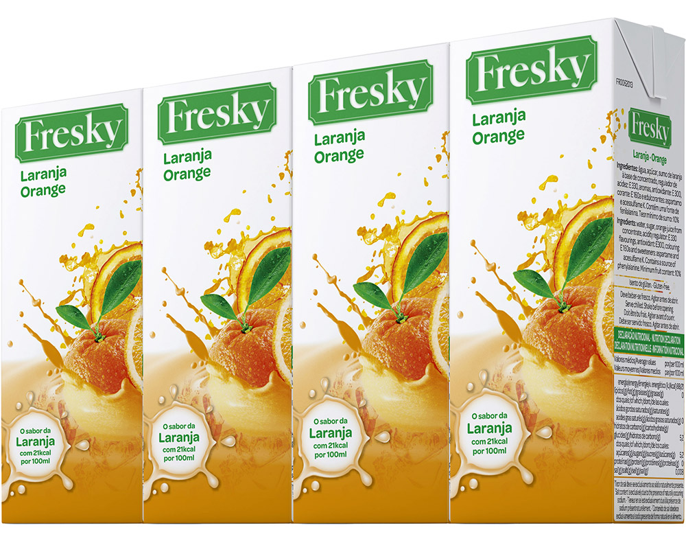 Bebida Fresky De Sumo Laranja 4x200ml Fresky