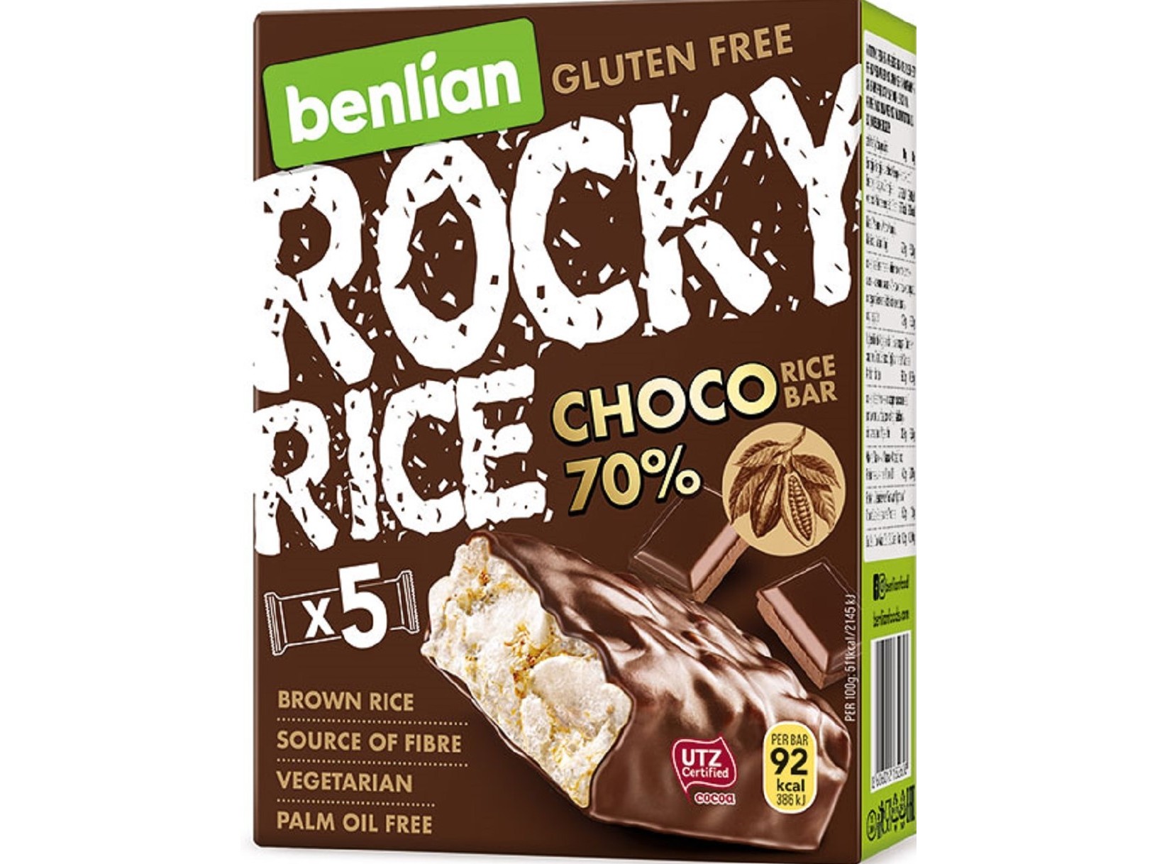 Barra Benlian Arroz Chocolate Negro 90g Benlian