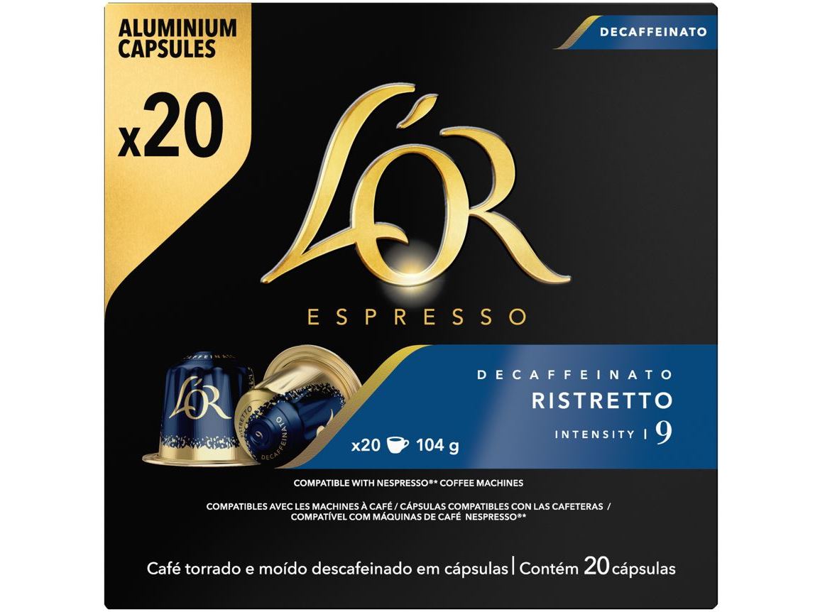 CÁPSULAS DE CAFÉ L'OR RISTRETO DESCAF COMP NSP 20 UN