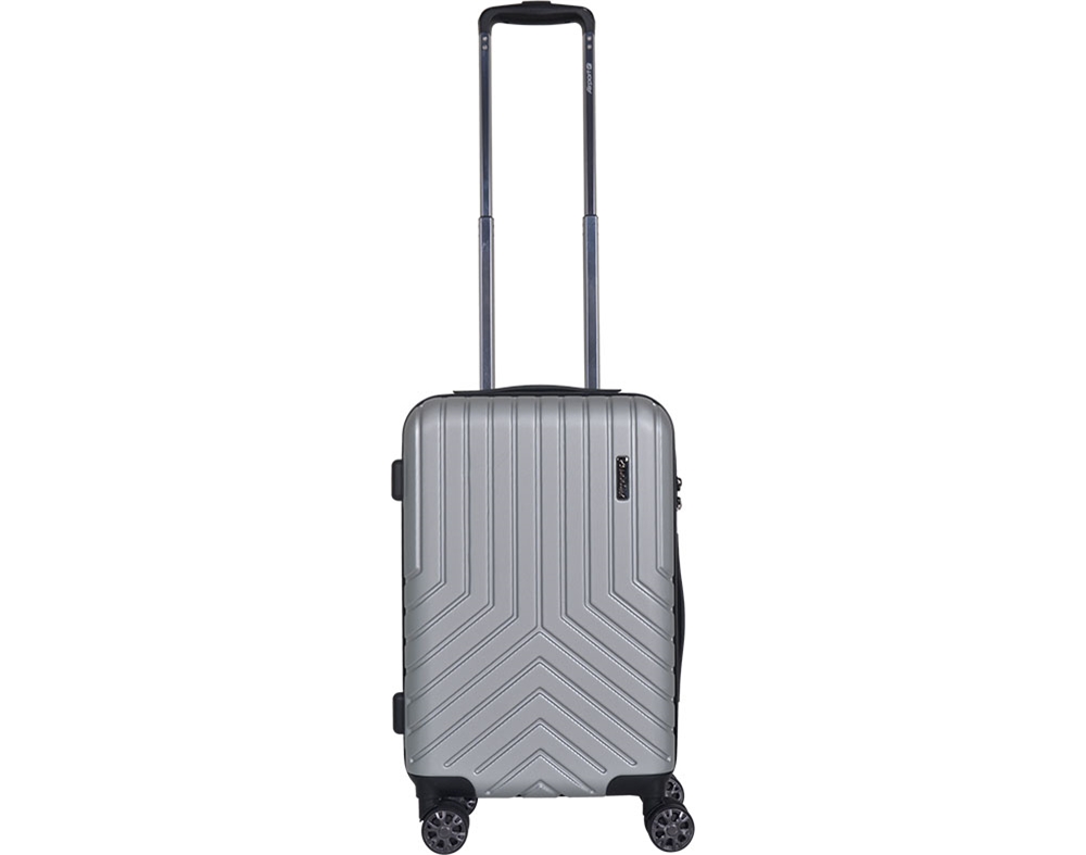 Mala de cabine airport rígida cinzento com 8 rodas 55cm