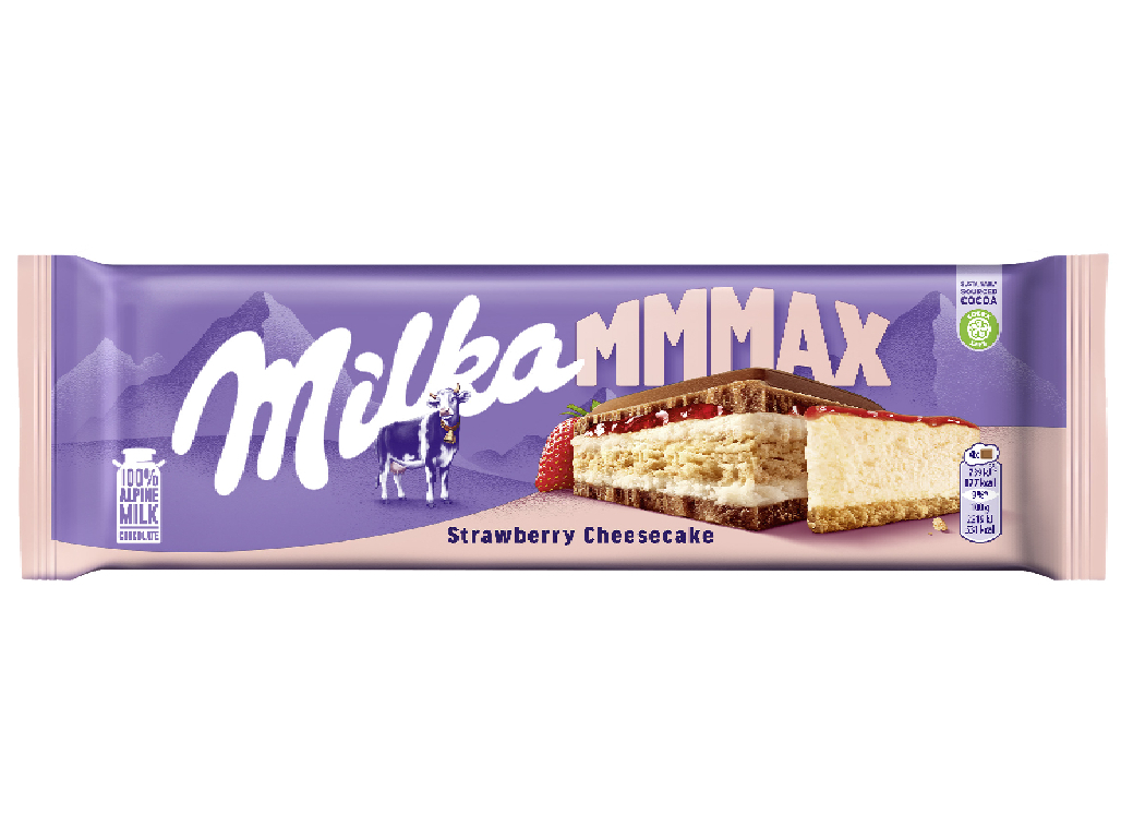 Tablete de Chocolate com Cheesecake de Morango Milka 300 g