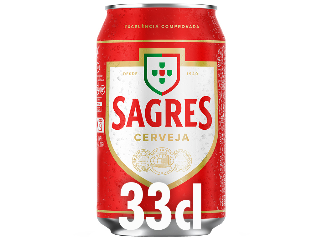 Cerveja Sagres Lata 0.33l