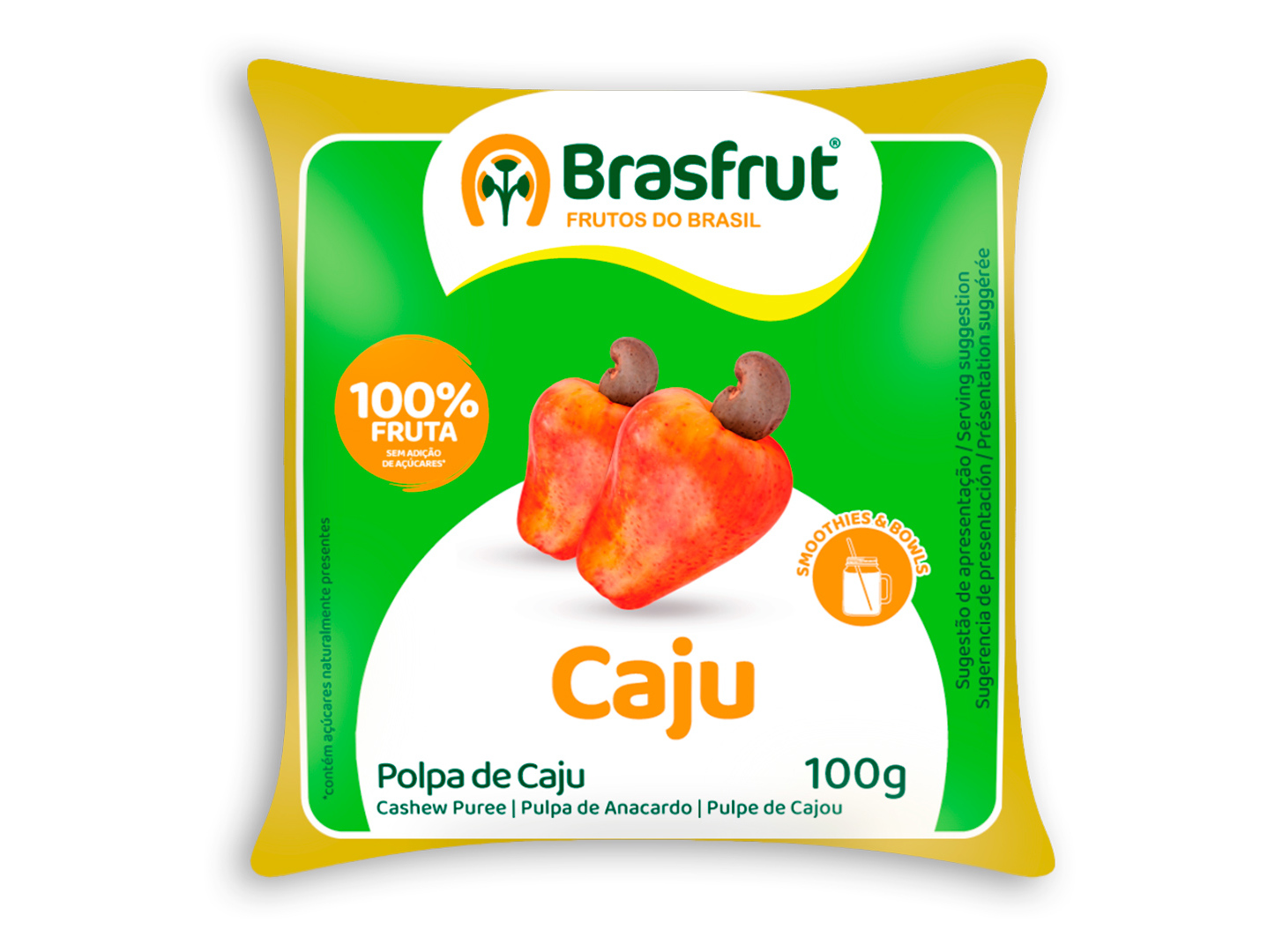 Polpa Brasfrut De Fruta Caju 100g