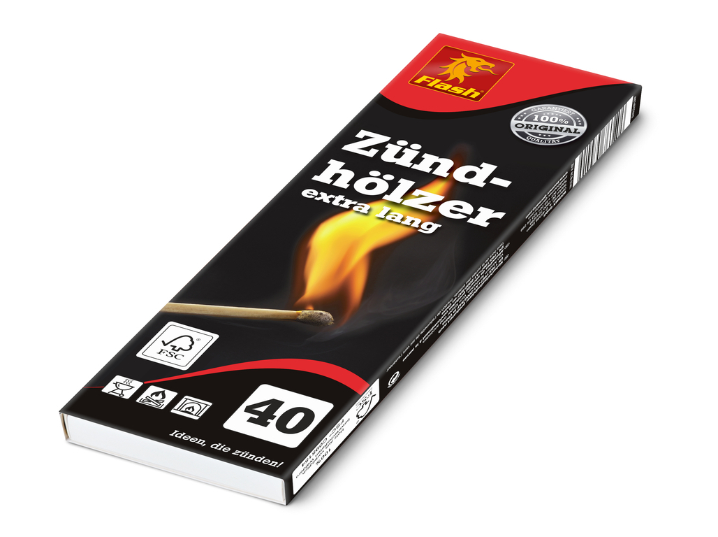 Fósforos Extra Longos Flash Madeira 20