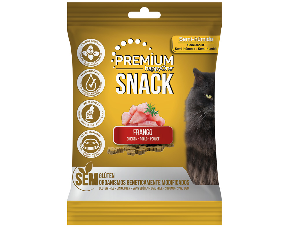 Snack Para Gato Happyone Premium Com Frango 50g