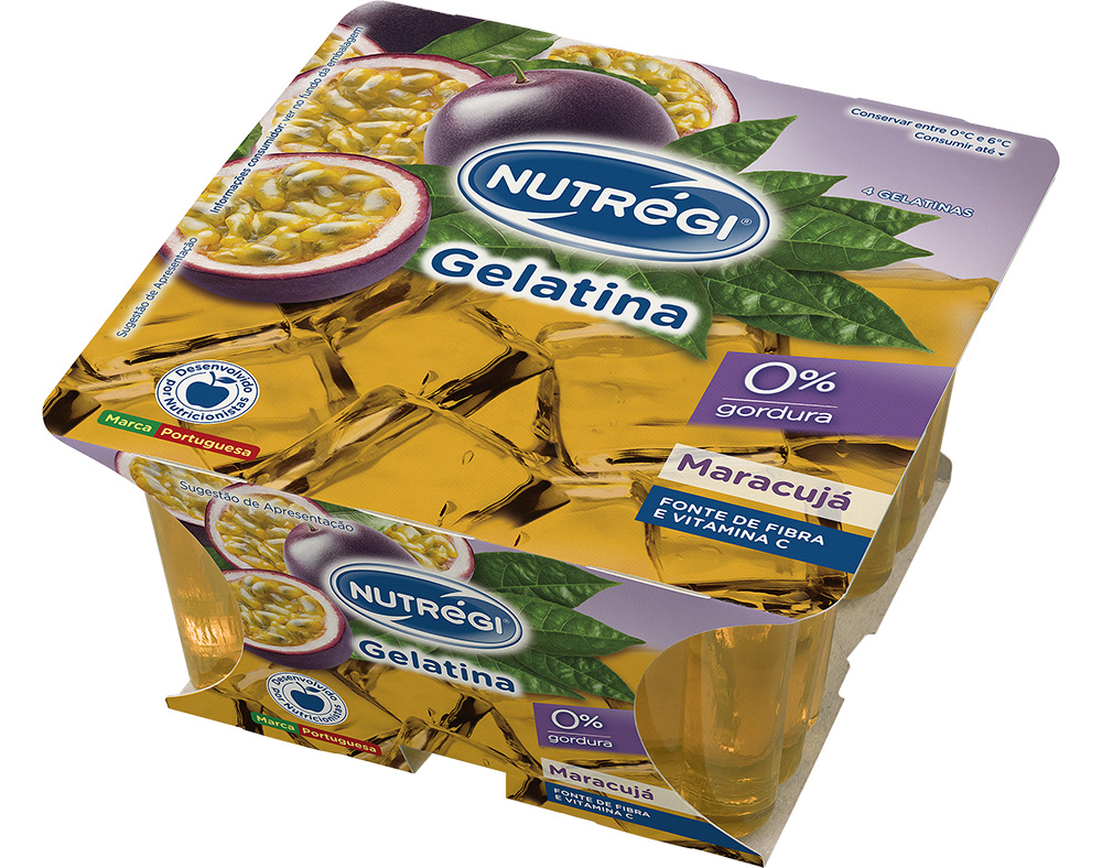 Gelatina Nutrégi Maracujá 4x100g Nutrégi