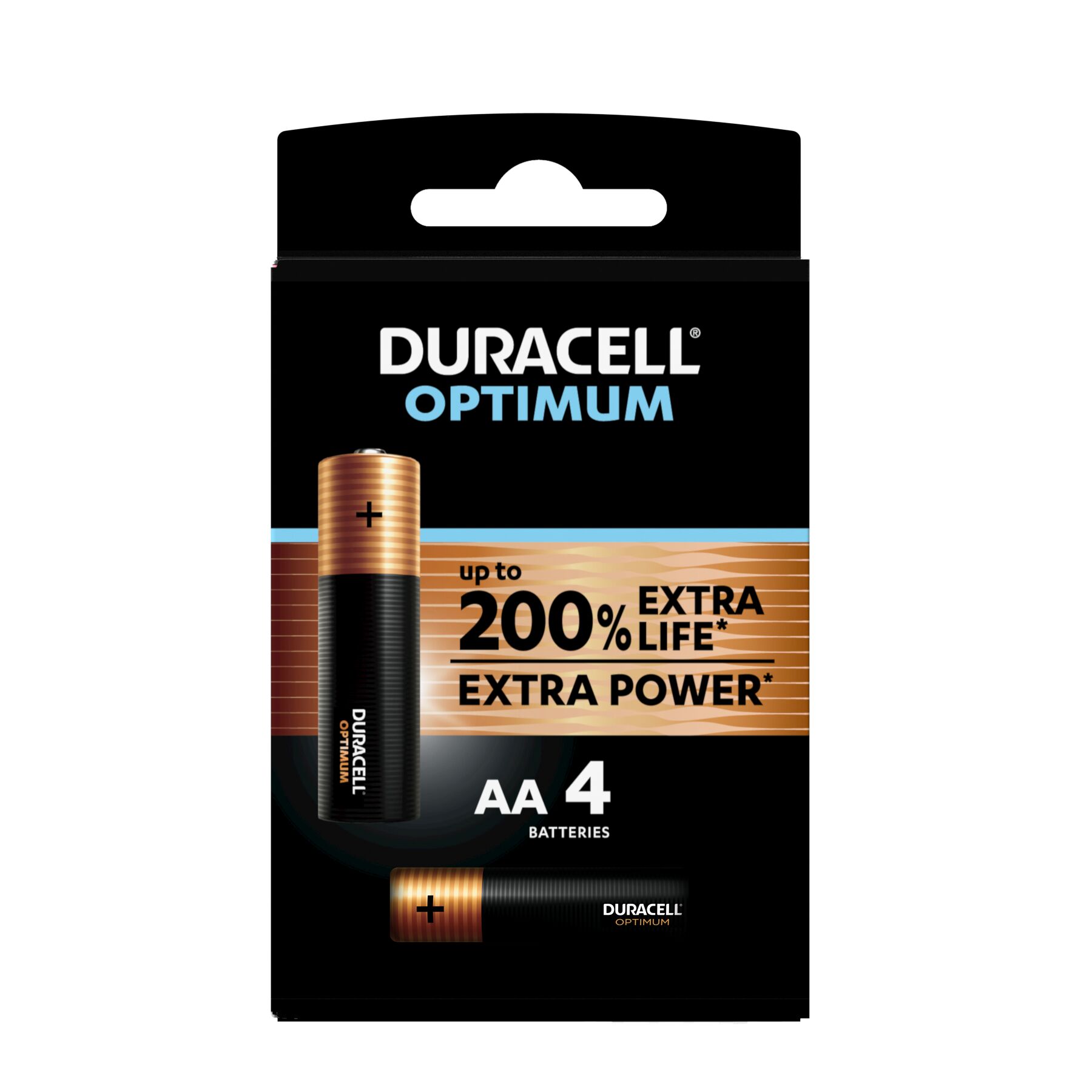 Pilhas duracell optimum aa pack 4 unidades
