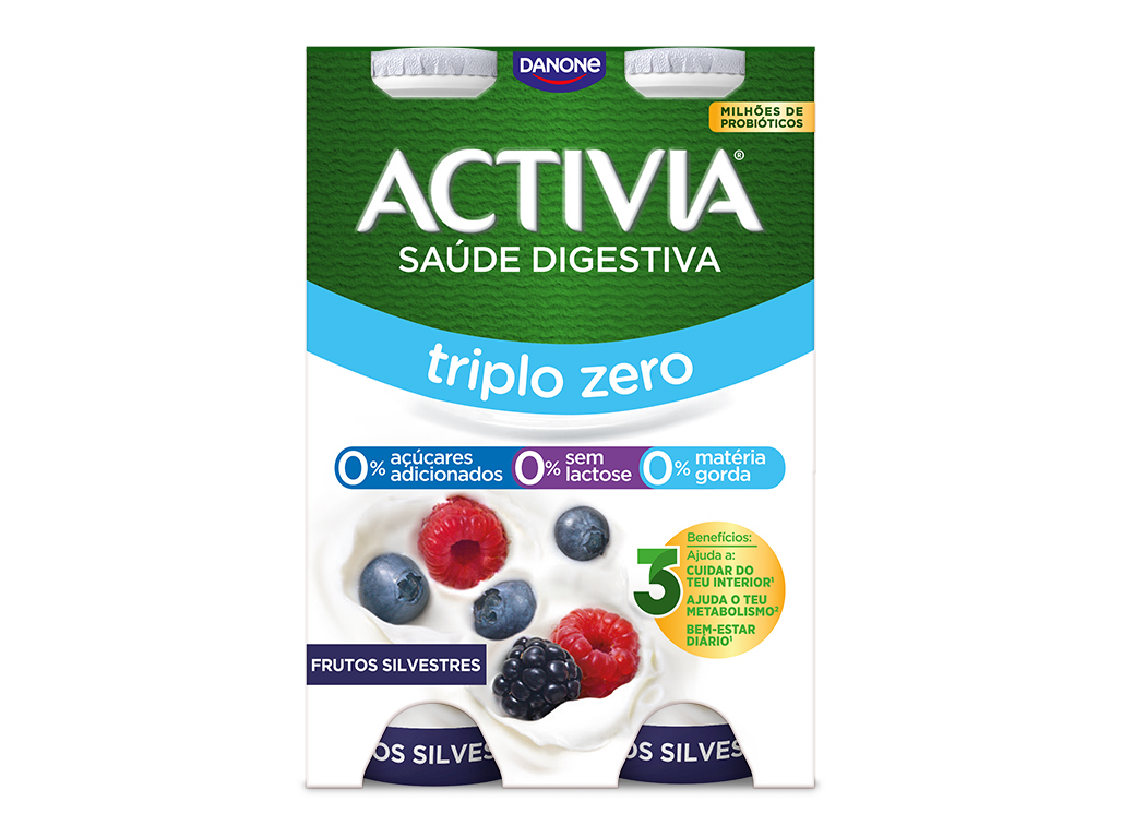 Bifidus Danone Activia Líquido Frutos Silvestres 0% 4x155g