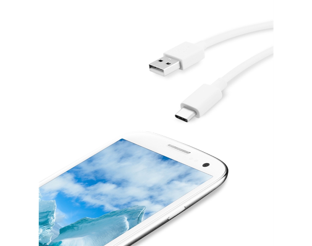 Cabo usb-c qilive 3a 0.2m branco 885800