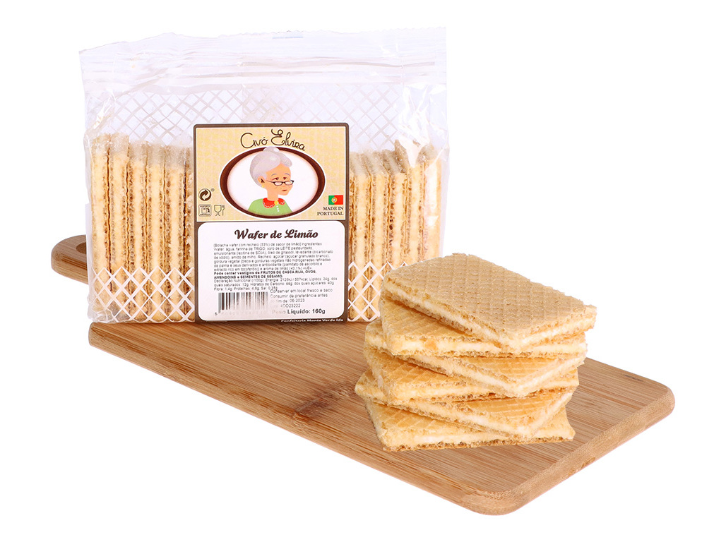 Bolachas Avó Elvira Com Recheio Sabor Limão 160g Avó Elvira