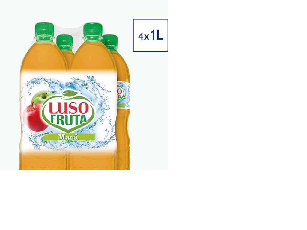 Bebida luso fruta maçã 4x1l