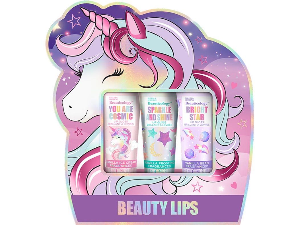 Conj Lábios Baylis & Harding Cosmic Unicorn Beautylip 3x8ml
