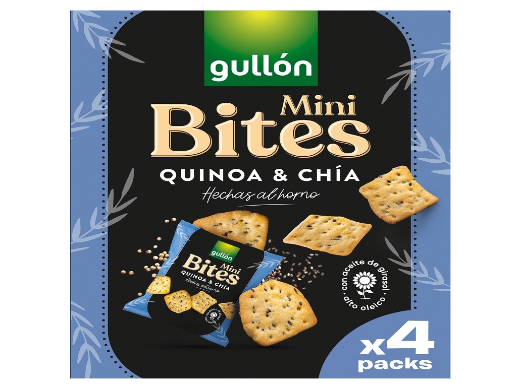Snack gullon mini bites quinoa e chia 160g