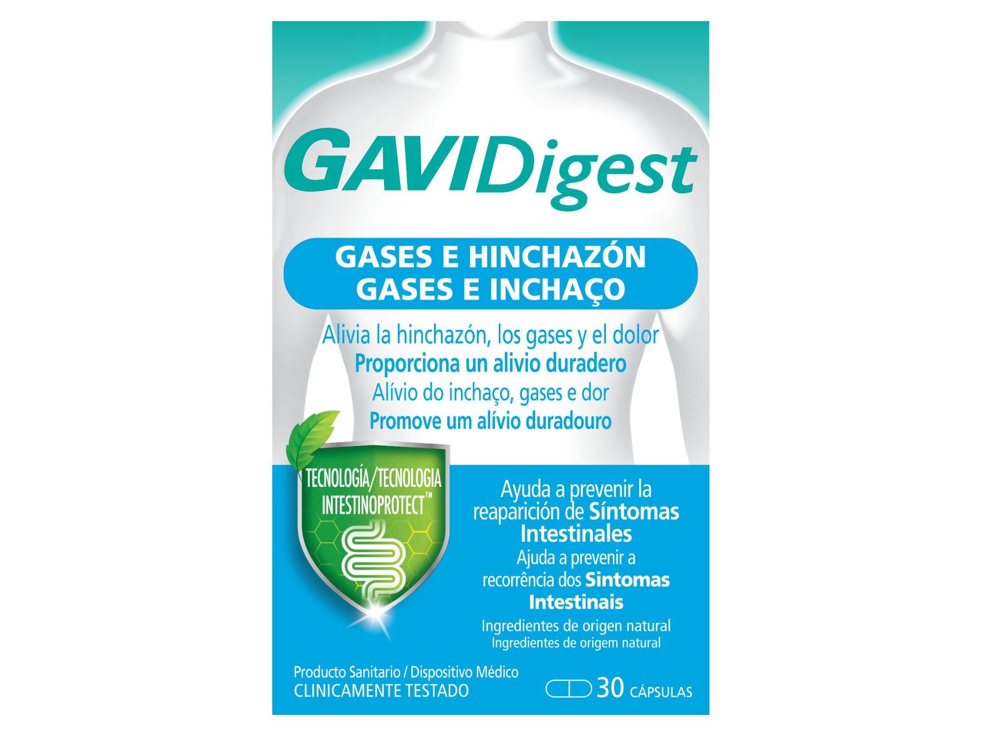 Cápsulas Gavidigest Gases E Inchaço Dm 30 Cps