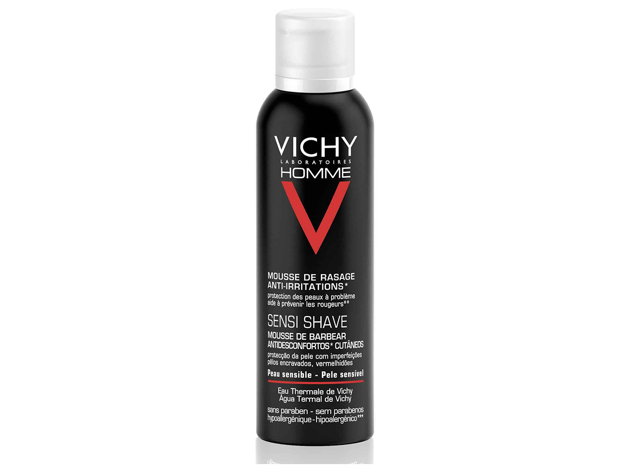 Mousse vichy homme barbear anti-irritações 200ml