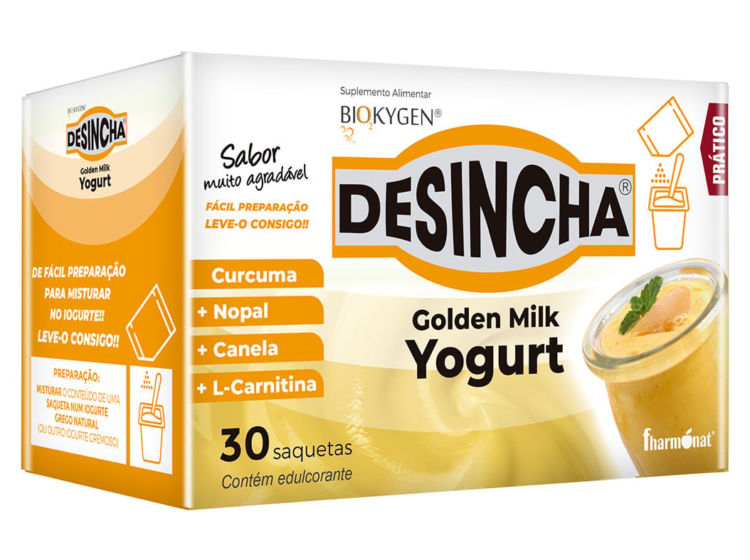 Suplemento Desincha Golden Milk Yogurt 30saq Desincha