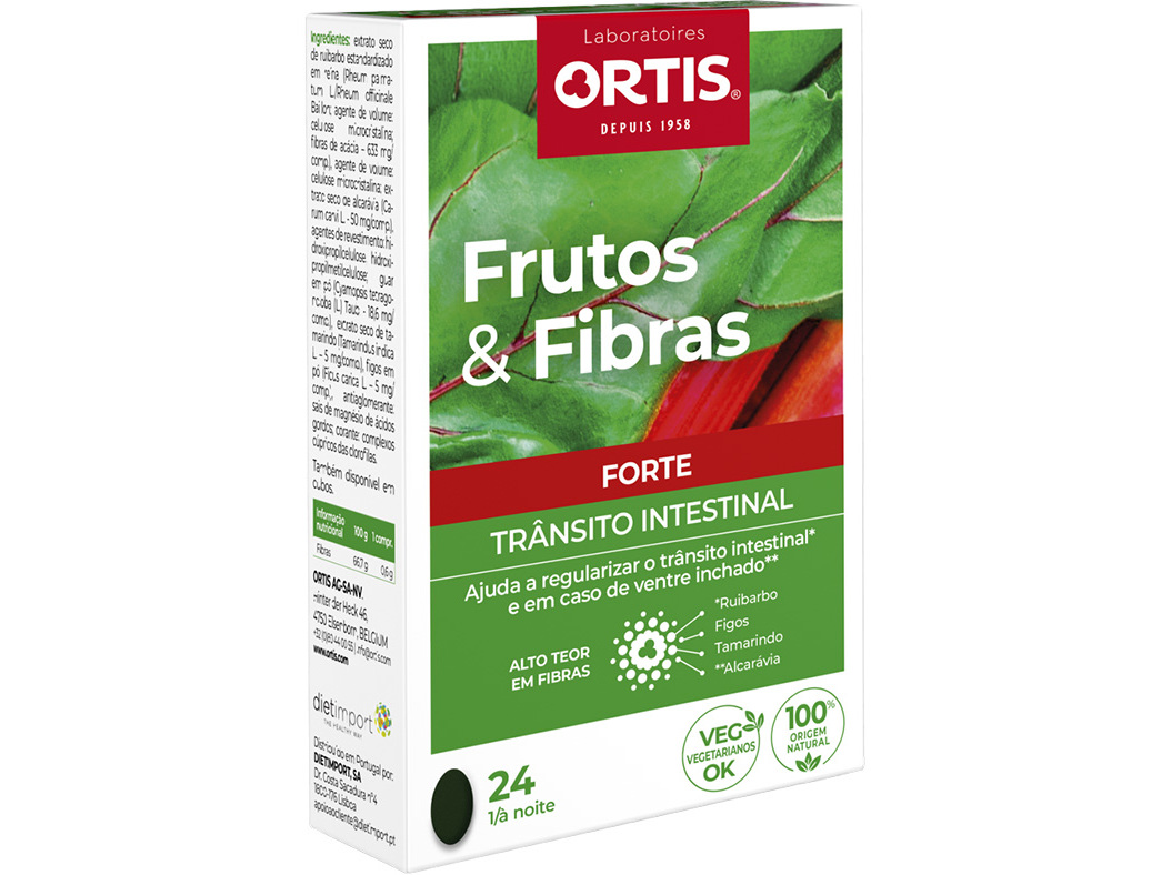 Suplemento Ortis Frutos E Fibras Forte 24un Ortis