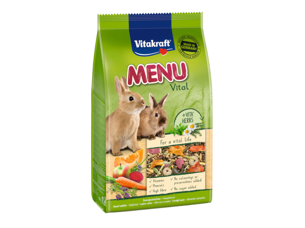 Alimento para coelho anão vitakraft premium menu vital 3kg