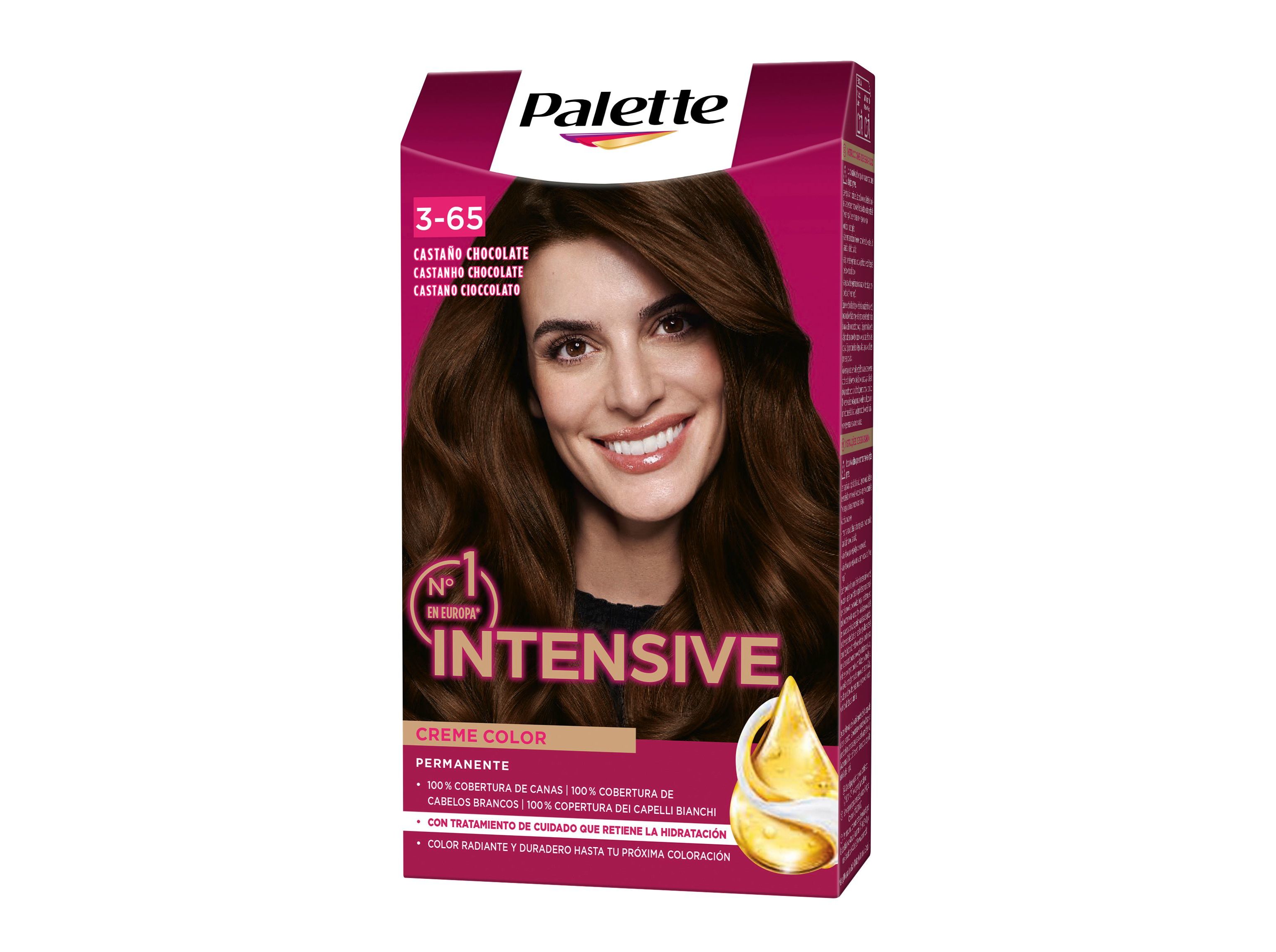 Coloração palette 3.65 castanho chocolate