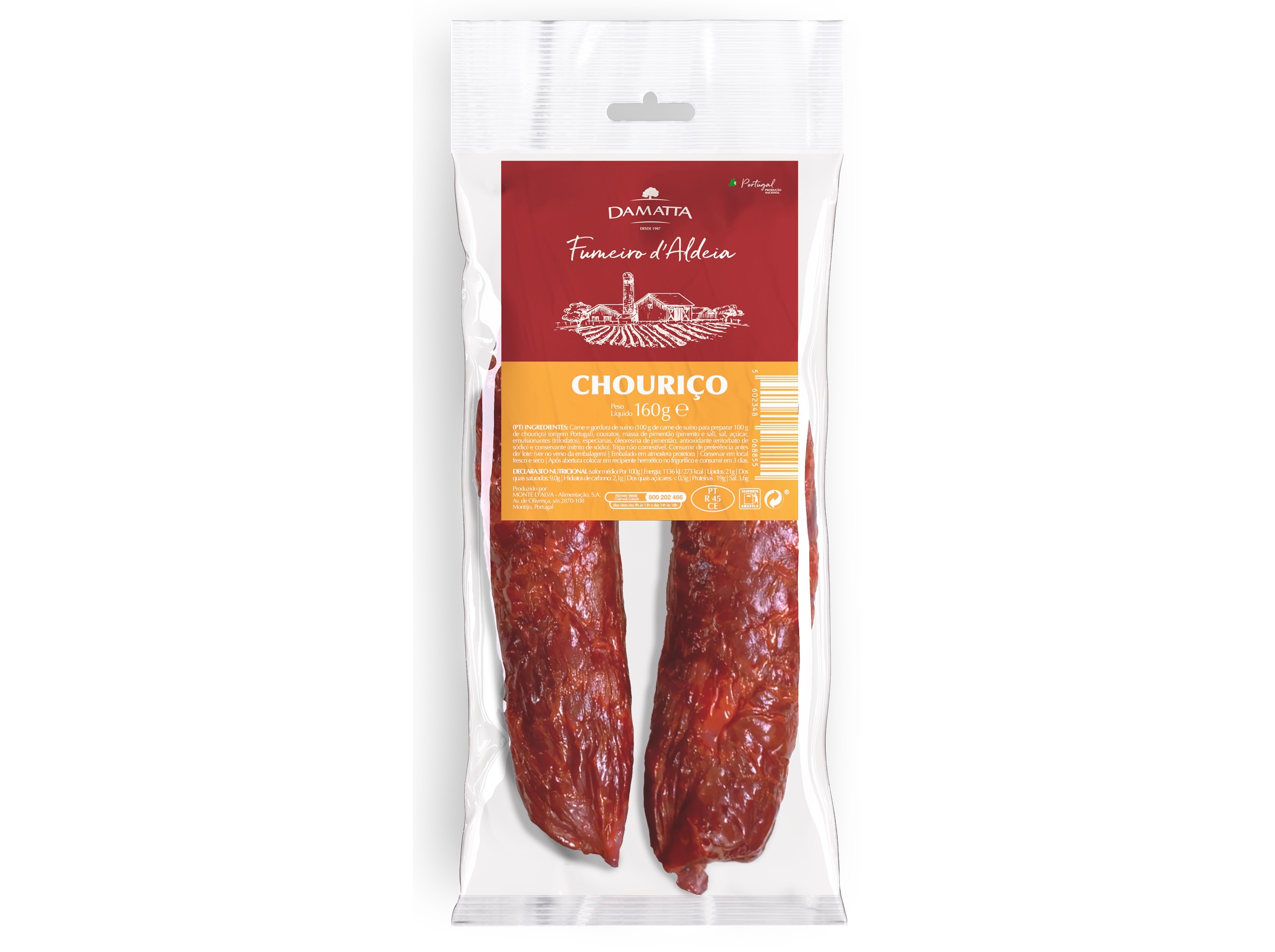Chouriço damatta sabor português 160g