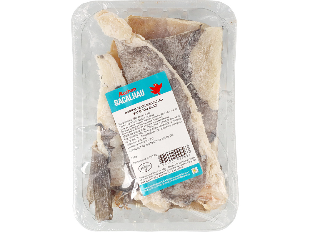 Bacalhau Auchan Barrigas 700g Auchan