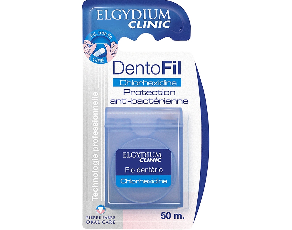 Fio elgydium dentário com cloroherxidina