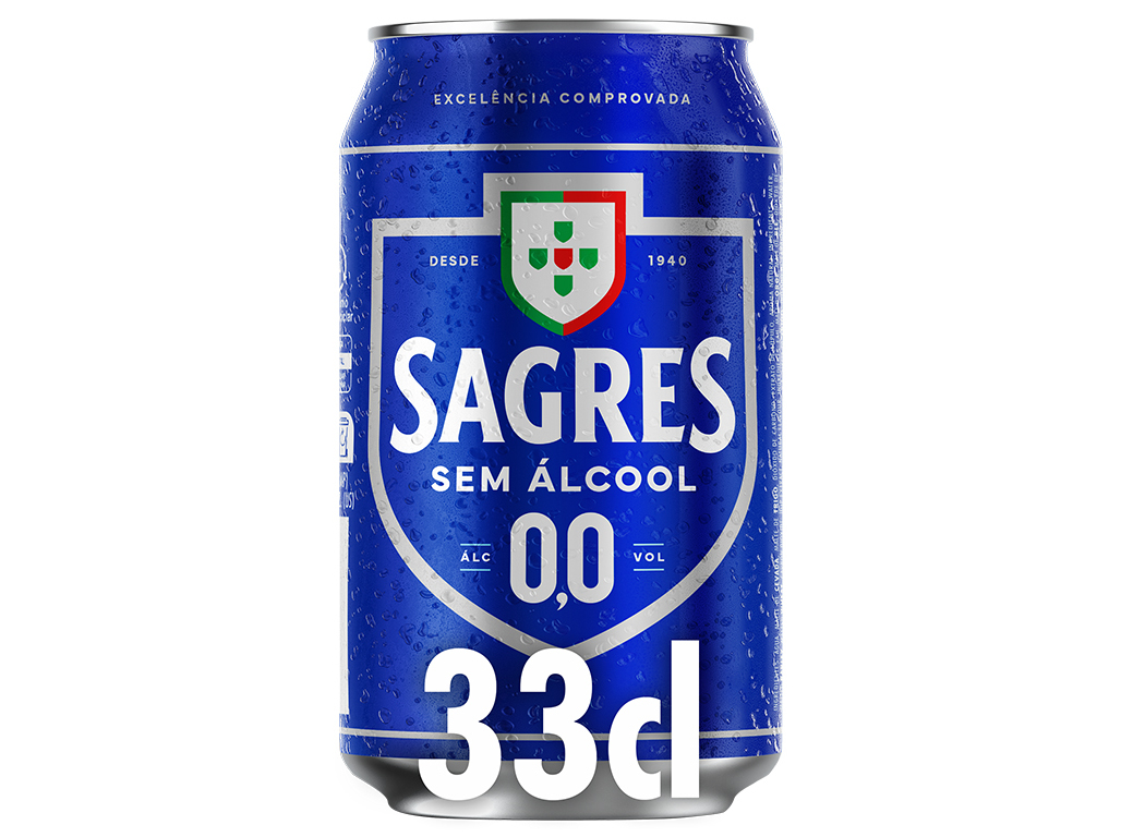 Cerveja sagres lata 0.0% 0.33l (sdr)