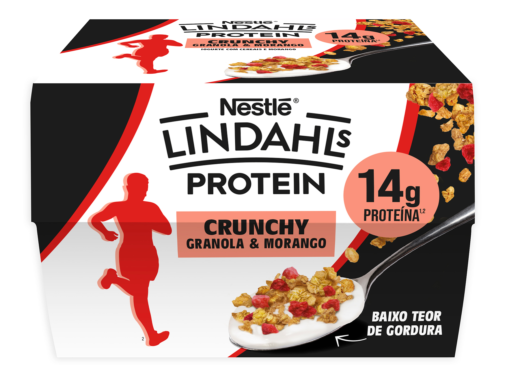 Iogurte Sólido Lindahls Split Gran Morango 2x127g