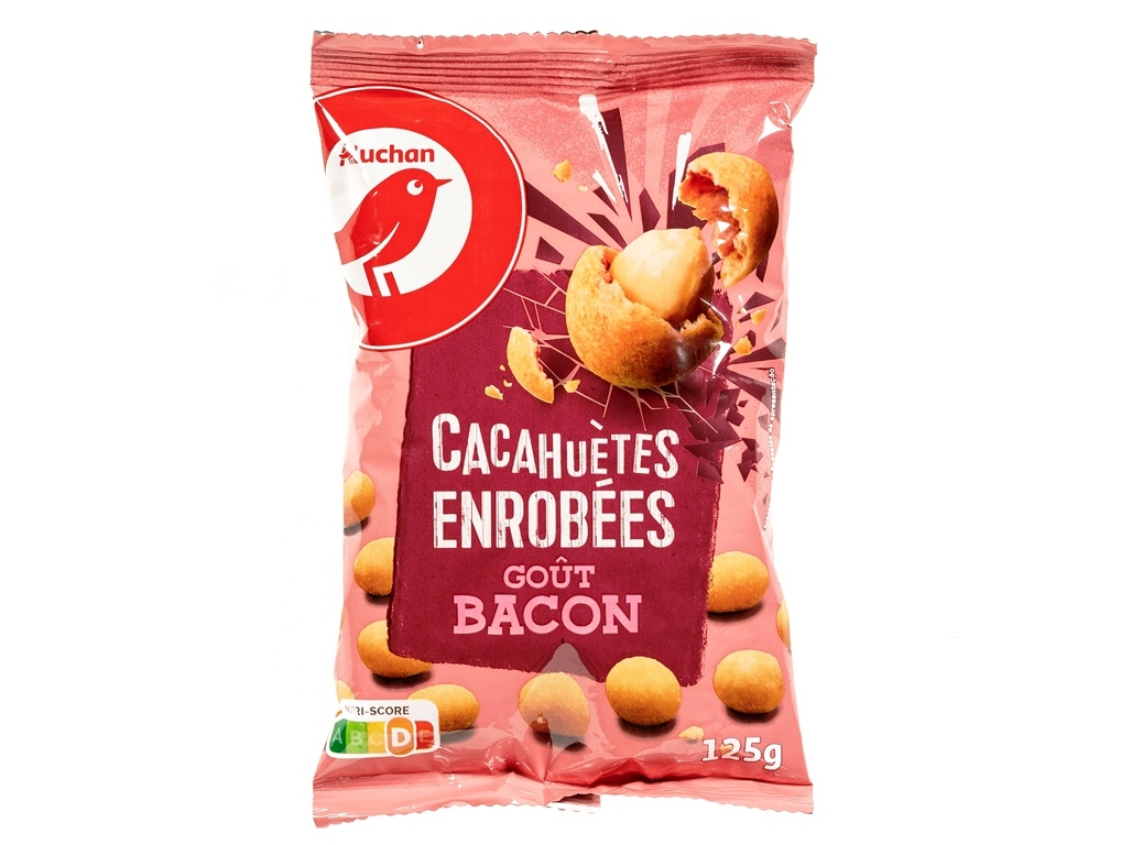 Amendoins Cobertos Auchan Com Sabor A Bacon 125 G Auchan