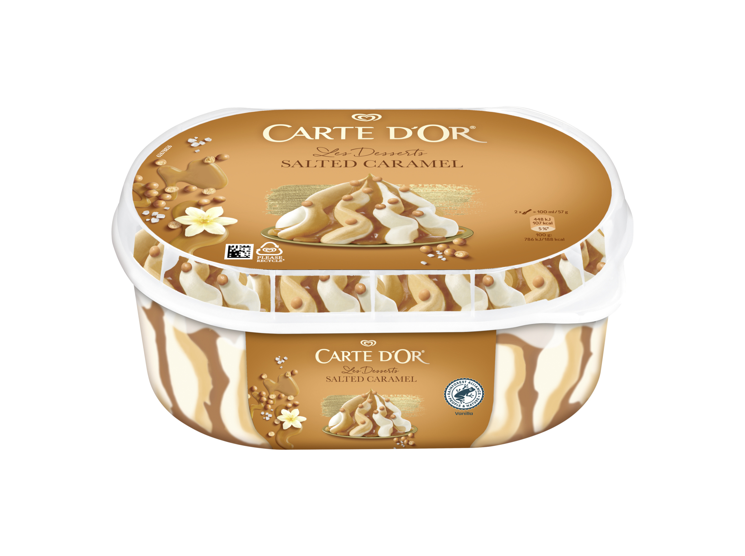 Gelado carte d'or salted caramel 825ml