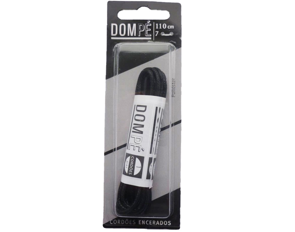 Cordão encerado dom pé preto 110cm