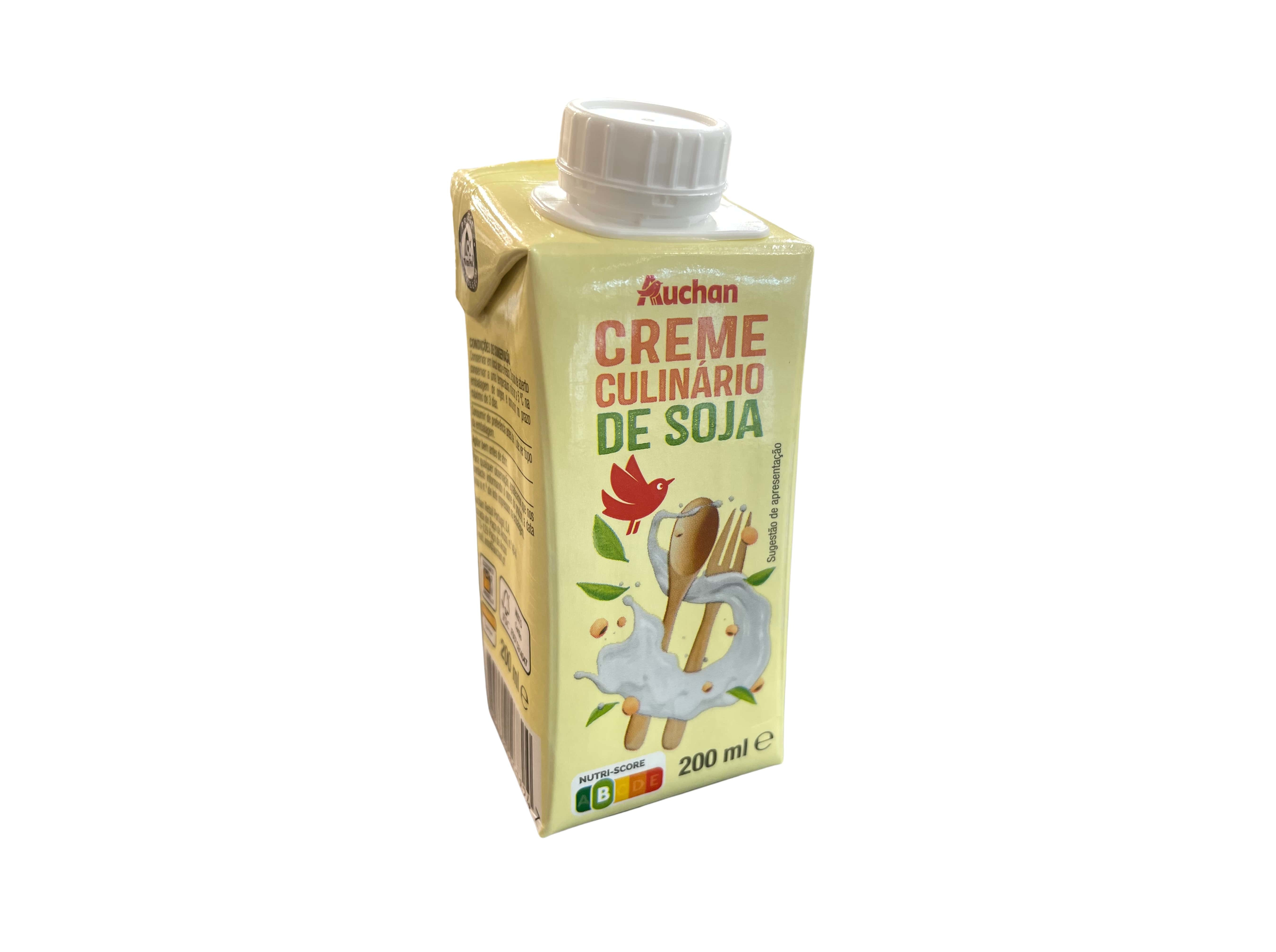 Creme culinário de soja auchan 200ml