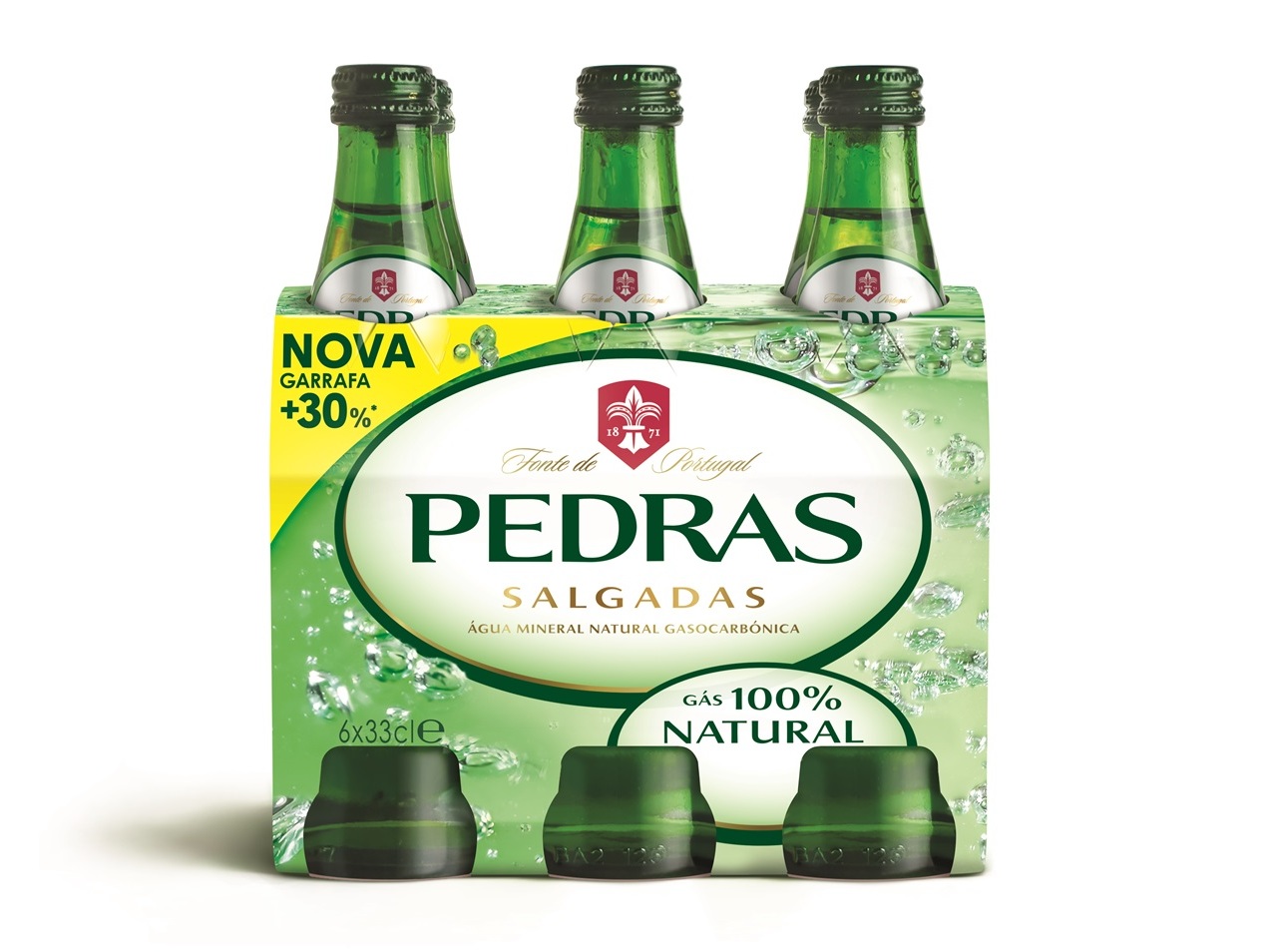 Agua com gás pedras salgadas 6x0.33l