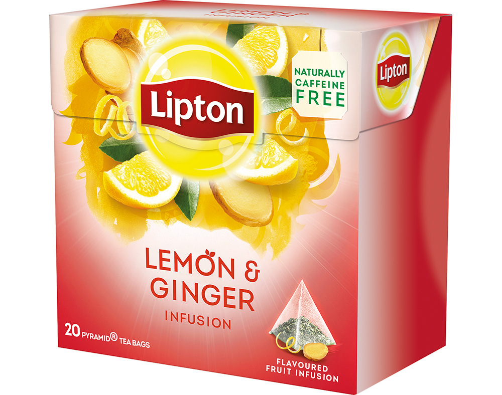 Infusão Lipton Pyramides Limão E Gengibre 20 Saquetas Lipton