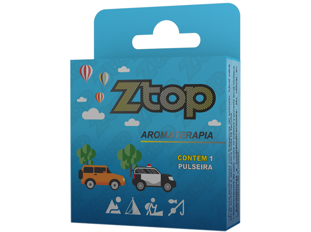 Pulseira ztop aromat p/prevenção azul kids