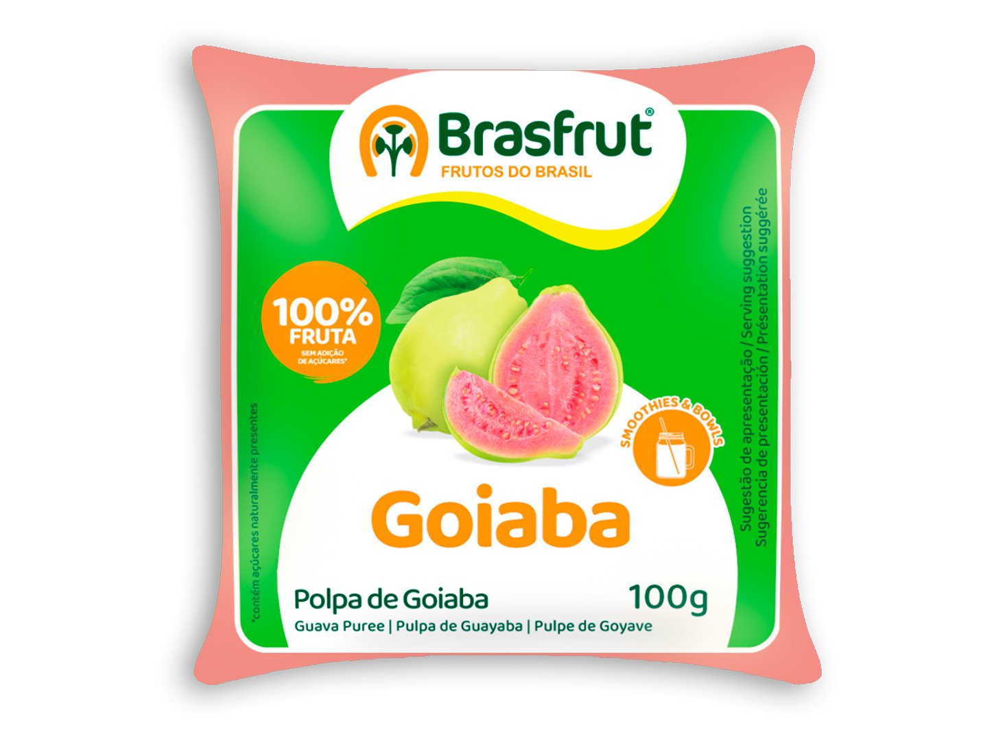 Polpa Brasfrut De Fruta Goiaba 100g