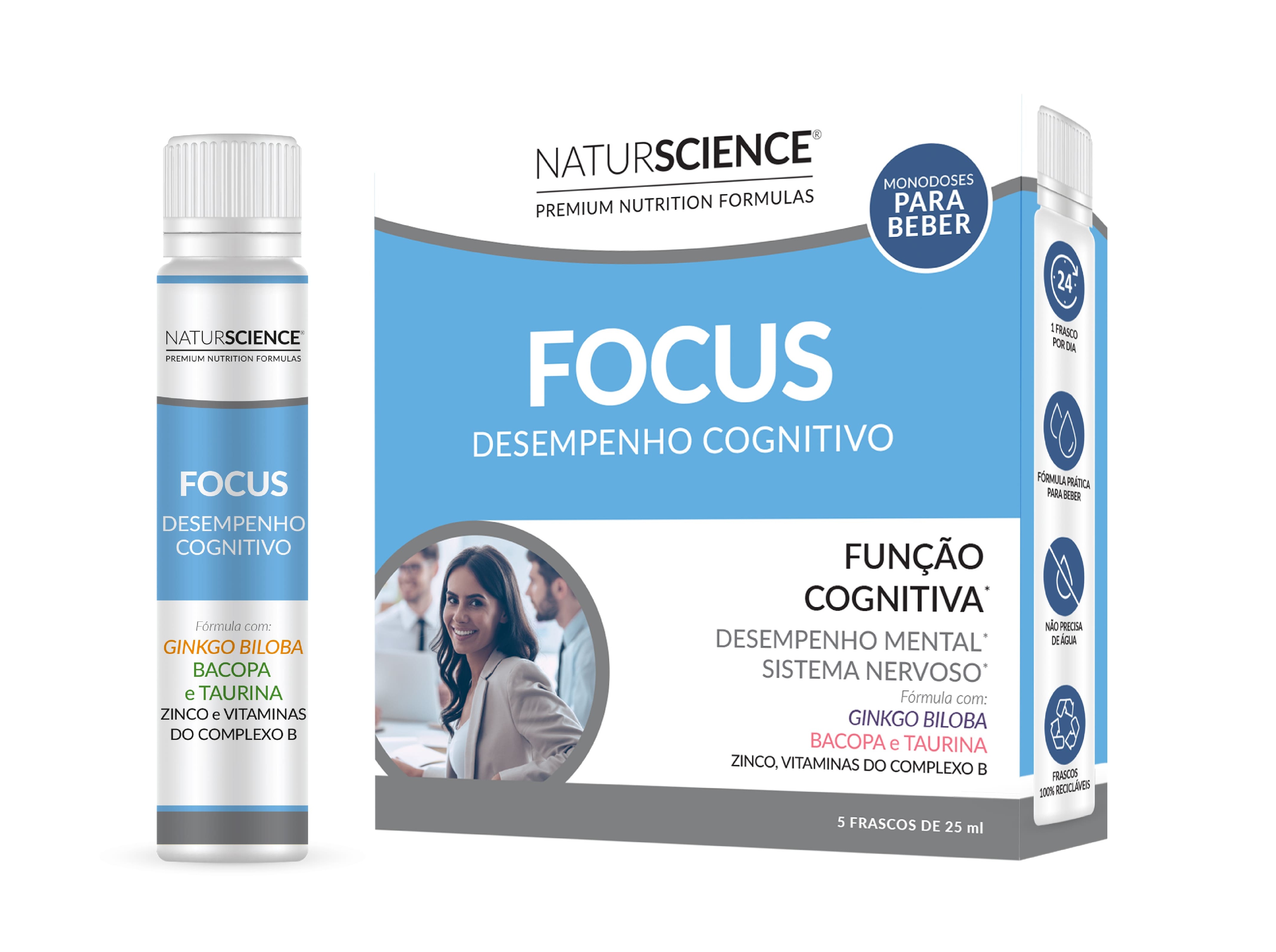 Suplemento Naturscience Focus 5x25ml Naturscience